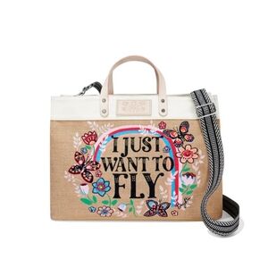 NWOT Brighton I Just Want To Fly Canvas Tote  Bag